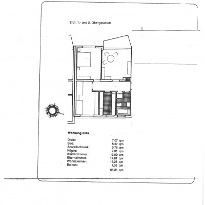 Gut geschnittene  3 - Zimmerwohnung im Stadtteil Alt-Brück