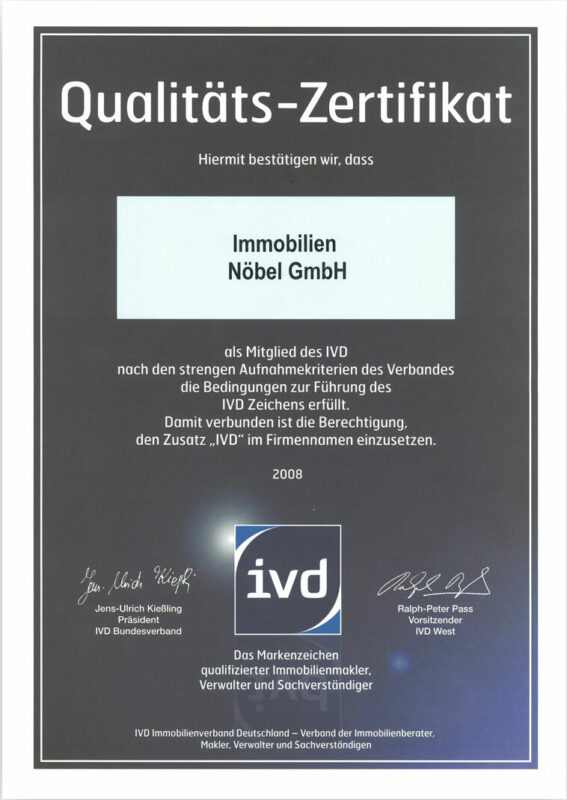 Qualitätszertifikat ivd